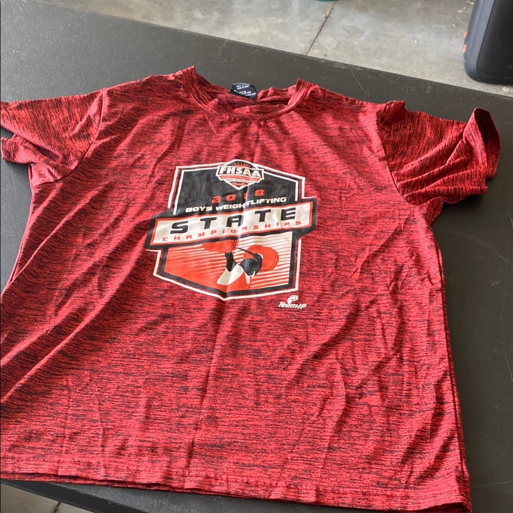 Red Weightlifting Championship T-Shirt